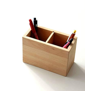 Wood Pen Pencil Holder Wooden Pen Pencil Holder <b>Stand</b> Multi-Purpose <b>Desktop</b> Pencil And Business Card Holder Pen Holder - Product Image 2