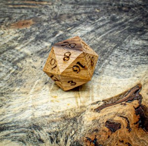 Wooden <b>Polyhedral</b> <b>Dice</b> Set Natural Wood Smooth Rolling Clear Numbers Tabletop Gaming <b>Dice</b> - Product Image 3