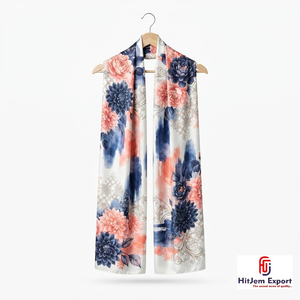 High Quality Luxury Printed Long <b>Scarf</b> Soft Fabric Head <b>Scarf</b> Custom Branding White Label OEM ODM Textile Manufacturer - Product Image 1