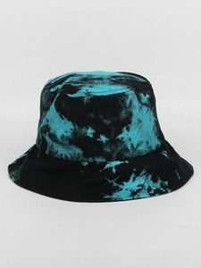 Unisex Canvas Bucket <b>Hat</b> Black and Teal 3D Embroidery Vintage Spring <b>Summer</b> 6-Panel Polyester Adult Fit - Product Image 1