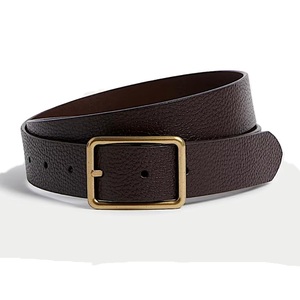 Cinturón de Cuero Vacuno Genuino de Alta Calidad para Hombre con Hebilla de Pin Moderna y Longitud Personalizada para Uso Casual y de Negocios - Product Image 2