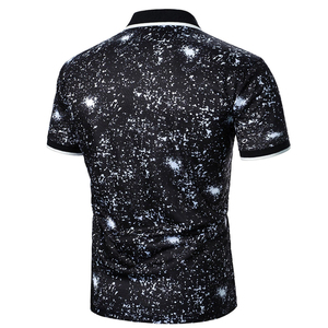 Polo de Algodón Estampado para Hombre OEM, Transpirable, Corte Regular, Manga Corta, Informal, a la Moda, Tejido, Proveedor Mayorista - Product Image 2