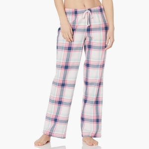 Essentials Women's Lightweight Cotton Flannel <b>Pajama</b> Drawstring Pant Cheap Cotton Pants - Product Image 1
