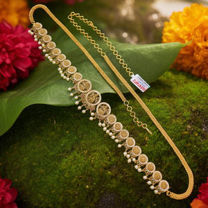 เครื่องประดับร่างกายแฟชั่นแบบดั้งเดิมจาก Jewelemarket ประดับด้วยหิน Pota และมุก Kamarband สำหรับเจ้าสาวและงานเฉลิมฉลอง รุ่น 10575565RGR - Product Image 3