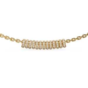 Rondelles de oro macizo italiano de 18K con diamantes, Rondelle Eternity, Separador de oro macizo con forma de rondelle, Separador con diamantes, Rueda de oro - Product Image 5