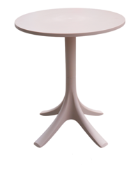 The Black Colored Round <b>Plastic</b> <b>Table</b> with Pedestral <b>Table</b> Base - An Elegant Outdoor <b>Plastic</b> <b>Table</b> for a Garden Evening - Product Image 5