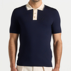 Polo pour homme, tissu doux, manches courtes, col classique, décontracté, pour l'été, les sports de plein air, le quotidien, kaki, élégant - Product Image 5