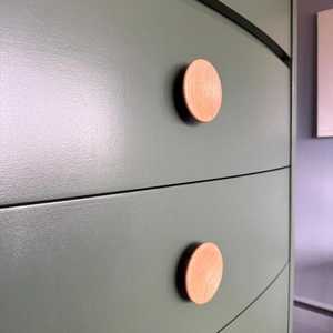 Bouton de meuble en bois massif fait main, poignée décorative ronde en bois pour tiroir, armoire de cuisine, quincaillerie de mobilier - Product Image 4