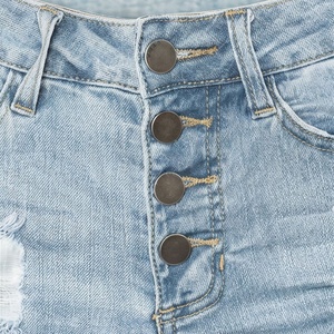 Plus Size Women <b>Denim</b> Shorts <b>Stretch</b> High Waist Ripped Pants Casual Summer Wear Fashion Street Style Custom Color Apparel - Product Image 4