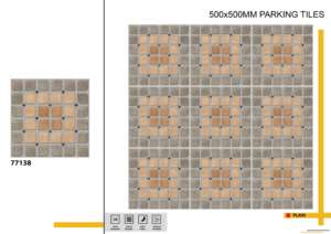Dalles de stationnement extérieures antidérapantes 500x500 mm, idéales pour un revêtement de sol sécurisé dans les espaces commerciaux, résidentiels et pour véhicules en plein air. - Product Image 4