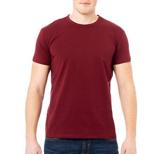 เสื้อยืดสตรีทแวร์คอกลมทรงโอเวอร์ไซส์ วินเทจ ผ้าฝ้าย 100% หนัก 400 GSM สีแดงเลือดหมู ระบายอากาศได้ดี ลดราคาพิเศษ - Product Image 1
