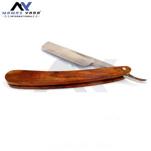 Navaja de afeitar clásica con mango de madera para hombre, herramienta tradicional para afeitado en húmedo, proveedor al por mayor de navajas de barbero - Product Image 3
