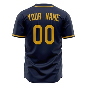 Camiseta de Béisbol Personalizada para Hombre, Manga Corta, con Botones, Nombre del Equipo 00, Impresión, Malla de Poliéster Transpirable, Corte Regular para Adultos - Product Image 2