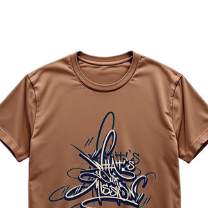 Camiseta de Hombre con Estampado DTG, Logotipo Personalizado, Ajuste Cómodo, Diseño Sólido, Venta al Por Mayor de Fábrica, Nueva Llegada, Tejido de Punto - Product Image 2