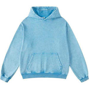 Sweat-shirts personnalisés pour hommes en polaire d'hiver, style streetwear, effet délavé, séchage rapide, coupe classique, sweat-shirts à capuche effet délavé - Product Image 1