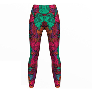 Leggings pour femmes à taille mi-haute en élasthanne/polyester écologique, protection UV, séchage rapide, tissu respirant, longueur cheville, décontractés, pour le fitness - Product Image 2
