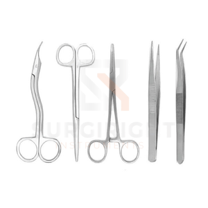 Ensemble de 7 instruments chirurgicaux en acier inoxydable personnalisables, porte-aiguilles, forceps, outils de suture médicale, OEM par Blush Surgical - Product Image 5