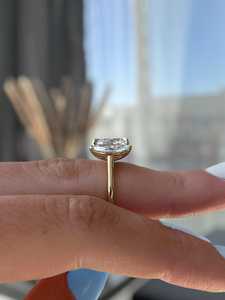Anillo Toi Et Moi con Diamante Cultivado en Laboratorio de Corte Pera de 1.51CT y Corte Marquise de 1.01CT para Mujer, Oro Sólido de 14K, Regalo para Amigas en Bodas y Fiestas - Product Image 5
