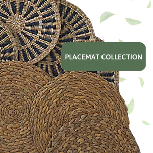 Eco-friendly Hyacinth <b>Woven</b> <b>Placemats</b> Natural Round Braided Water Hyacinth Weave Tablemats for Sale for Presentations - Product Image 6