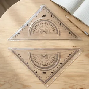 Indian Supplier Vikas Polystyrene Geometry <b>Set</b> Durable 2 <b>Set</b> <b>Square</b> and Triangle Scale 8 Inch 10 Inch for School Mathematics Use - Product Image 4