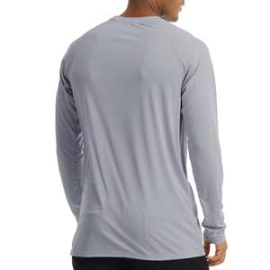 เสื้อยืดผู้ชายสีฟ้าอ่อนแบบสั่งทำพิเศษ ผ้าฝ้าย 100% เนื้อหนานุ่ม ระบายอากาศได้ดี สไตล์วินเทจ ลุคสตรีทแวร์ ทรงโอเวอร์ไซส์ ผ้าวอร์สเตด แขนยาว - Product Image 6