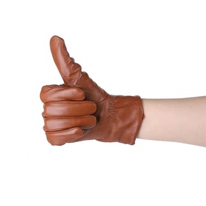 Winter Outdoor Warm Cute Sheepskin Leather Touch Screen Gloves Women Men Custom Fashion Unisex Daily Use <b>Dressing</b> Gloves - Product Image 6