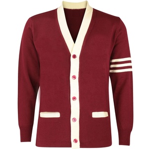 Cárdigan Rojo de Punto para Mujer, Marca D9 Sorority, Manga Larga, Cuello en V, Botones al Frente, Estilo Casual, Color Sólido, Corte Regular, Invierno, Estilo Vintage - Product Image 6