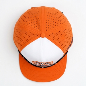 Premium Custom 5 Panel Pre Curved <b>Snapback</b> <b>Cap</b> Laser Cut Perforated Breathable Denim Streetwear Hat Unisex OEM ODM Low MOQ High - Product Image 3