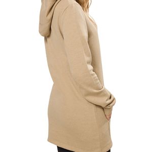 Sweat-shirt à capuche zippé en polaire pour femme grande taille, automne/hiver, fabrication OEM, vente en gros - Product Image 4