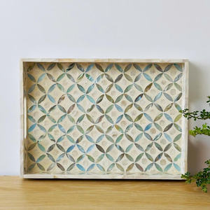 Wooden Decorative Serving <b>Tray</b> Inlay Nacre Ottoman <b>Tray</b> with Handle Coffee <b>Tray</b>, Tea <b>tray</b>, Breakfast <b>Tray</b>, Housewarming gift, - Product Image 1