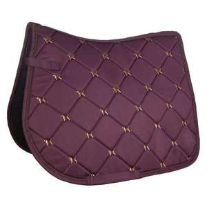 Almohadilla de Silla de Montar de Cuero Acolchado Negro Personalizada con Diseño de Perro y Ribete Verde con Forro de Malla para Doma y Salto - Product Image 3