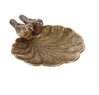 Décoration vintage pour la maison, accessoires de salle de bain, petit plateau à bijoux, plateau à bagues antique, plateaux dorés style campagne française