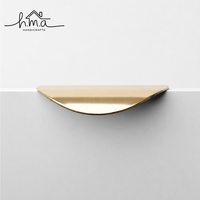Poignée de meuble minimaliste et élancée pour tiroir, bouton de tirage discret pour armoire, quincaillerie de cuisine et de dressing au profil élégant