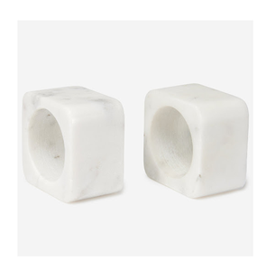 Ronds de serviette en marbre blanc, forme carrée, design luxueux, artisanat de haute qualité, ronds de serviette en marbre de qualité supérieure - Product Image 1