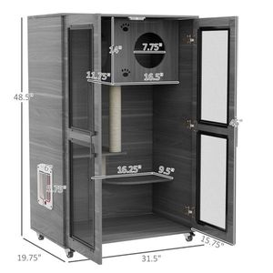 Cat Villa with Wheels Convenient Pet Cage for Your Furry Friend - Product Image 2