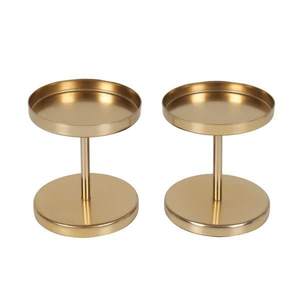 Ensemble de 2 élégants porte-bougie en laiton, résistants à la chaleur, décoration pour la maison, au meilleur prix - Product Image 2