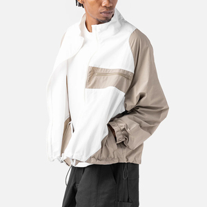 OEM Lightweight Color Block Windbreaker <b>Jacket</b> Low MOQ Urban Stylish Quarter Zip <b>Track</b> <b>Jacket</b> Bulk Windproof Anorak Tracksuit - Product Image 5