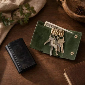 Premium leather key holder <b>wallet</b> with secure snap closure and elegant vintage design Premium Key holder <b>Wallet</b> <b>Smart</b> Key <b>Wallet</b> - Product Image 1