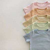 Ensemble de vêtements pour bébé, 100% coton, sweat-shirt à manches longues en tricot, pantalon, vêtements décontractés, toutes saisons, 2 pièces, unisexe, antibactérien