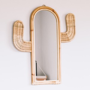 Beautiful Wall Hanging Mounted <b>Mirrors</b> Bedroom Decoration Baby Kids Room Decor Lovely Cactus Rattan <b>Mirrors</b> - Product Image 1