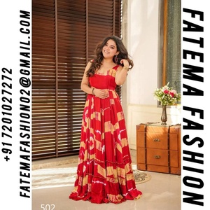 Último Diseño de Vestido de Rayón Pesado con Estampado Digital y Trabajo de Espejo para Mujer, Ideal para Bodas y Festividades - FATEMA FASHION - Product Image 2