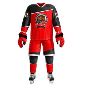 Customized 100% Polyester Sublimated Ice Hockey Practice Jersey High Quality with Logo Printed Ice hockey uniform - Product Image 4