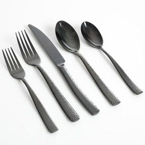 Ensemble de couverts en métal de luxe, fourchette, cuillère, couteau modernes pour les repas en famille et les occasions spéciales - Product Image 1