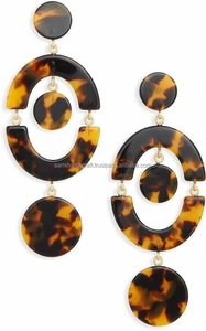 Nouvelle couleur Boucles d'oreilles en résine accessoires de luxe de créateur Boucles d'oreilles en résine accessoires premium de créateur - Product Image 2