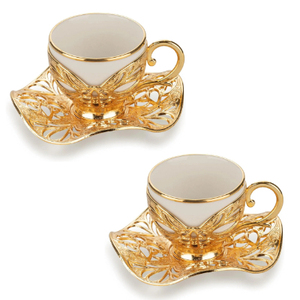 Value for money Metal Tea Coffee <b>Cup</b> and <b>Saucer</b> in Brass Gold Finished Best Quality Tabletop Serving Tea <b>Cup</b> and <b>Saucer</b> - Product Image 6