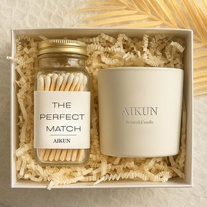 AIKUN Natural Wax Aromatherapy <b>Candle</b> with Apple & Cinnamon Ceramic Jar Premium Scented <b>Candle</b> for OEM Wholesale Supply - Product Image 4