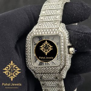 Reloj Mecánico con Incrustaciones de Diamantes, Esfera Cuadrada, Números Romanos, Reloj de Pulsera, Joyería de Moda de Lujo - Product Image 2