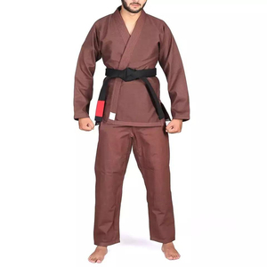 Uniforme de Jiu-Jitsu Ligero y Transpirable a Bajo Precio, Rojo y Blanco, Doble Tejido, Kimono de BJJ y Judo, Traje de Judo de Algodón con Logotipo Frontal - Product Image 6
