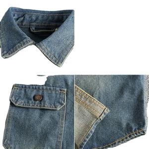 Chaquetas vaqueras para hombre, prendas de vestir exteriores informales de gran tamaño para primavera y otoño, abrigos vaqueros lavados con cuello vuelto y cremallera, ropa de calle Vintage - Product Image 4