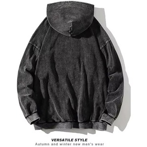 Sudadera con Capucha Extra Grande para Hombre, Color Sólido, Algodón French Terry, Estilo Casual para Otoño, con Bolsillo Delantero y Manga Regular - Product Image 5